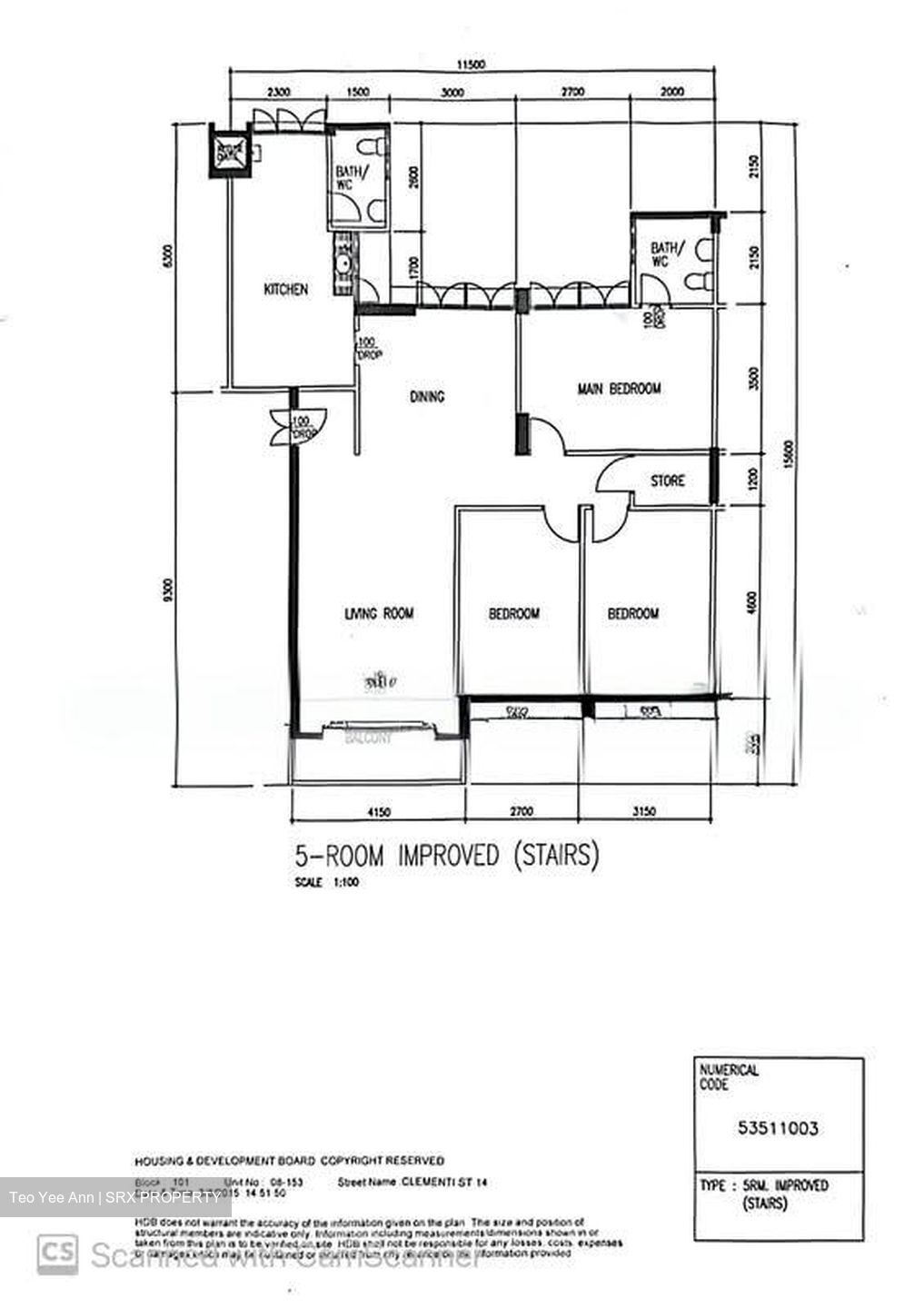 Blk 101 Sunset Way Residence (Clementi), HDB 5 Rooms #562941301